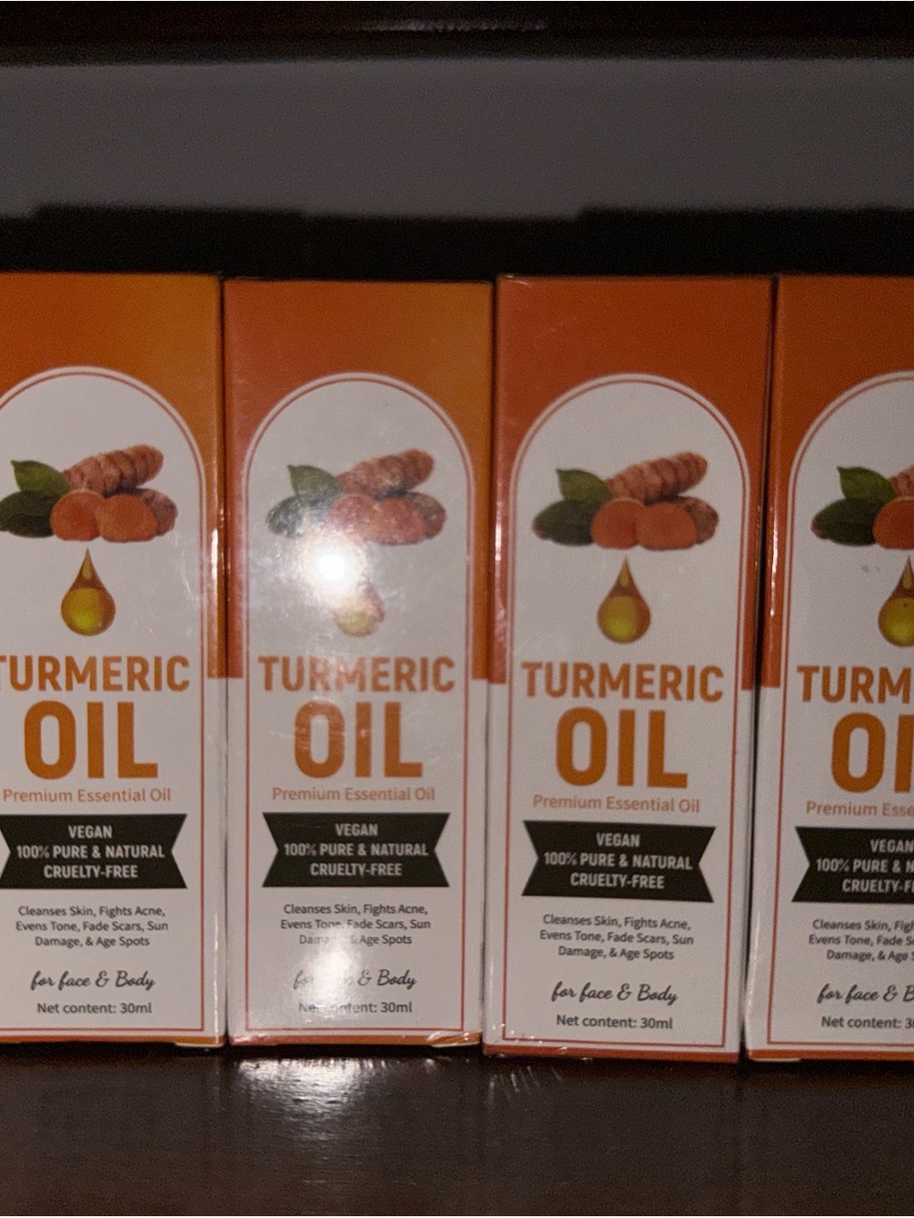 1 bottle Turmeric Oil Premium Essential Oil - Orange & White